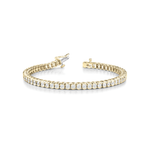HALF BEZEL IN LINE TENNIS BRACELET | Yellow Gold