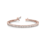 HALF BEZEL IN LINE TENNIS BRACELET | Rose Gold |RL Jewelers