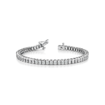 HALF BEZEL IN LINE TENNIS BRACELET | White Gold | RL Jewelers
